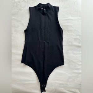 A&F black mock neck body suit